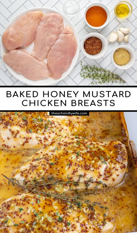 Baked Honey Dijon Chicken, Chicken Honey Mustard, Mustard Sauce For Chicken, Honey Mustard Chicken Marinade, Honey Chicken Breast, Mustard Marinade For Chicken, Dijon Mustard Chicken, Honey Mustard Chicken Breast, Baked Honey Mustard Chicken