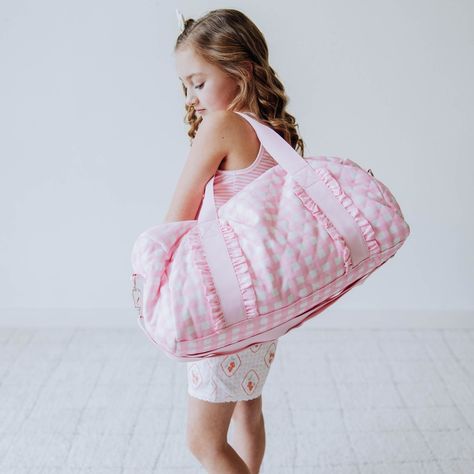 From patchworks and florals to pretty pink check, we’ve got the perfect duffle bag for all your girls! ⁠On sale now for a limited time!⁠ ⁠ sweethoneyclothing.com/collections/kids-duffle-bags Man Swimming, Material Design, Monogram Letters, Embroidered Design, Pretty Pink, Pretty In Pink, Limited Time, Flamingo, Zipper Pocket