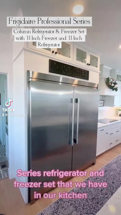 The Frigidaire Twins #frigidaire #kitchen #farmhousekitchen #farmhouse... | frigidaire professional | TikTok Frigidaire Professional Appliances, Frigidaire Professional Refrigerator, Column Refrigerator And Freezer, Frigidaire Professional, Professional Appliances, Kitchen 2024, Kitchen Renovations, Reno Ideas, Kitchen Reno