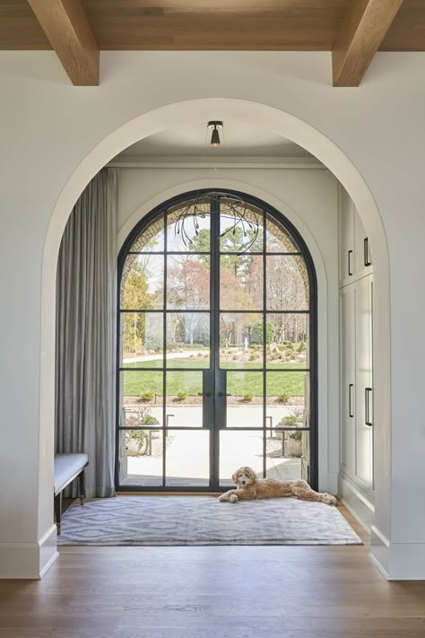 - Kingswood Custom Homes - Custom Home Builder Charlotte NC Curtains For Door, Arch Entryway, Bali Style Home, Victoria House, Old School House, Hubbardton Forge, Mystical World, Custom Home Builders, Pretty House