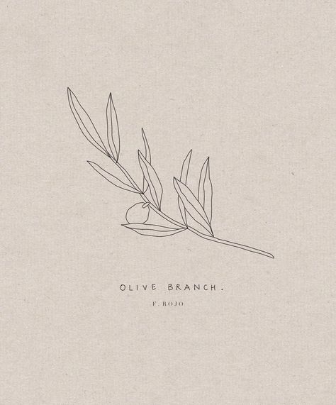 One Line Olive Branch Tattoo, Olive Tattoo Small Simple, Tattoo Ideas Olive Branch, Delicate Olive Branch Tattoo, Simple Olive Branch Drawing, Olive Branch Tattoo Linework, Olive Branch Line Tattoo, Greek Olive Tattoo, Olive Branch Tattoo Dainty