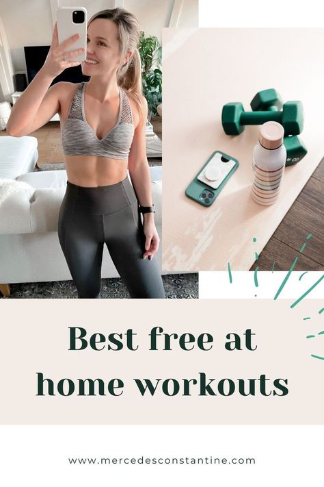 Check out this link for all of the best at home workouts - free! Free workouts, how to workout at home, where to find good workouts, where to find free workouts, best youtube workouts, workout tips, workout motivation tips, grey Girlfriend Collective leggings Best Youtube Workouts, Best At Home Workouts, Best Hiit Workout, Youtube Workouts, 12 Week Workout, Yoga Playlist, Best At Home Workout, Youtube Workout, Staying Motivated