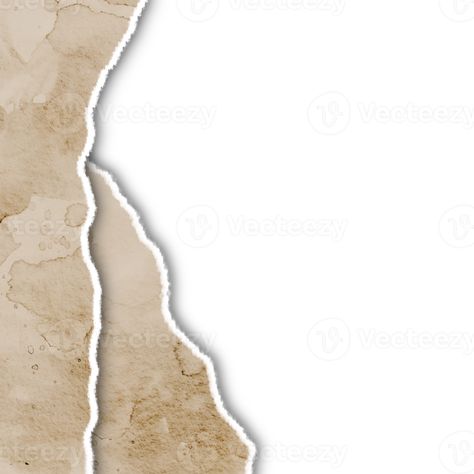 Brown Vintage Torn Paper Border Isolated on Transparent Background Vintage Torn Paper, Torn Paper Png, Crushed Paper, Paper Border, Paper Png, Floral Poster, Borders For Paper, Torn Paper, Digital Journal