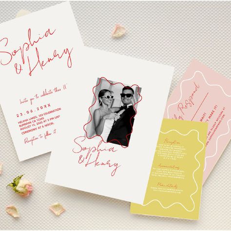 $2.93 | modern Colorful Fun Wavy Handwritten Wedding - retro, funky wedding, colorful wedding, fun wedding invites, cocktail wedding set, retro wedding, bright wedding, bold wedding invites, minimal invitations, handwritten Engagement Invites, Bold Wedding Invitations, Handwritten Wedding, Bright Wedding Colors, Funky Wedding, Retro Wedding Invitations, Colorful Wedding Invitations, Bright Wedding, Color Wedding