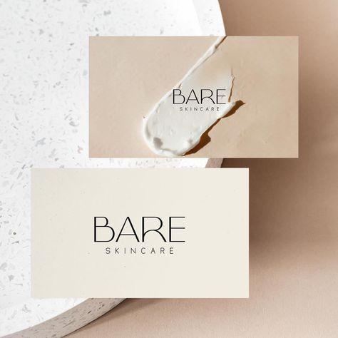 Skin Care Business Cards, Esthetician Logo Design, Esthetics Business Cards, Esthetician Names Ideas Unique, Esthetician Logo Design Ideas, Skincare Business Cards, Branding Esthetician, Esthetics Branding, Catchy Beauty Salon Names