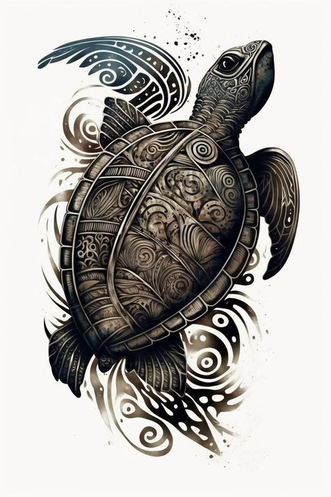 Maori A Turtle tattoo, tattoo sketch, design #32 Maori Tattoo Designs, Couples Tattoo Designs, Best Tattoos For Women, Female Tattoo Artists, Sketch Tattoo Design, Turtle Tattoo, Tattoo Sketch, Maori Tattoo, A Turtle