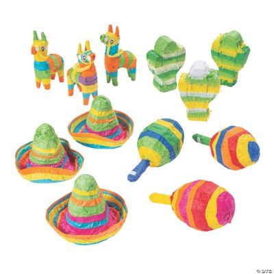 Fun Express Mini Decoration Multi-color Asymmetrical Birthday Pinatas, 12 Count - Walmart.com Mexican Fiesta Decorations, Mexican Bridal Showers, Birthday Pinata, Mexican Party Decorations, Mini Pinatas, Fiesta Party Decorations, Mexican Party Theme, Paper Streamers, Fiesta Decorations