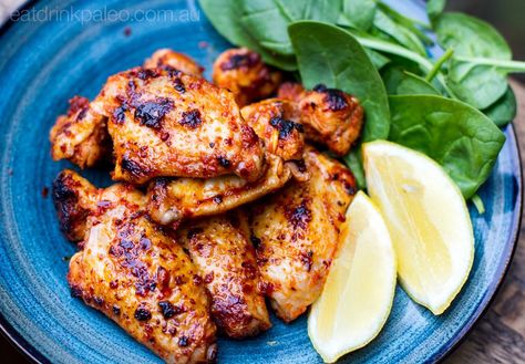 Sticky Portuguese Chicken Wings - Irena Macri | Food Fit For Life Portugese Chicken, Paleo Chicken Wings, Spicy Chicken Marinades, Portuguese Chicken, Chicken Wing Marinade, Cooking Chicken Wings, Grilled Chicken Wings, Paleo Chicken Recipes, Crispy Sweet Potato