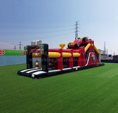 Race Car Bounce House, Inflatable Water Slides, Race Car Track, Holiday Inflatables, Bouncy House, Inflatable Bouncers, Dirty Thirty, Birthday Themes For Boys, Water Games