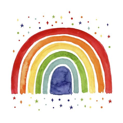 Watercolor rainbow concept | Free Vector #Freepik #freevector #watercolor #kids #star #children Rainbow Cartoon, Illustration Mignonne, Rainbow Painting, Kids Watercolor, Watercolor Rainbow, Rainbow Theme, Rainbow Wallpaper, Love Rainbow, Rainbow Art