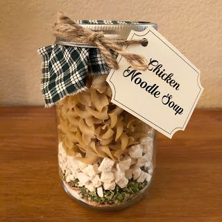 Noodle Soup In A Jar, Chicken Noodle Soup In A Jar, Mason Jar Chicken Noodle Soup, Chicken Noodle Soup In A Jar Gift, Meals In A Jar Recipes Just Add Water Noodle Soups, Jar Recipes Gifts Dry Mixes, Chicken Soup In A Jar Gift, Chicken Noodle Soup Mix In A Jar, Soup In A Jar Recipe Dry Mixes Easy