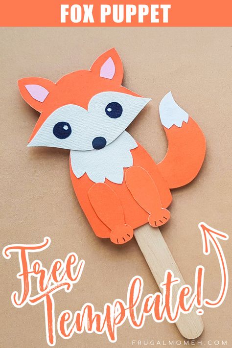 Papercraft Fox Puppet - Kids Animal Craft - Frugal Mom Eh! Diy Fox Decor Craft Ideas, Fox Craft For Preschool, Construction Paper Fox, F Is For Fox Craft, Paper Fox Diy, Preschool Fox Craft, Elementary School Craft Ideas, Fox Puppet Craft, Fox Crafts For Preschoolers