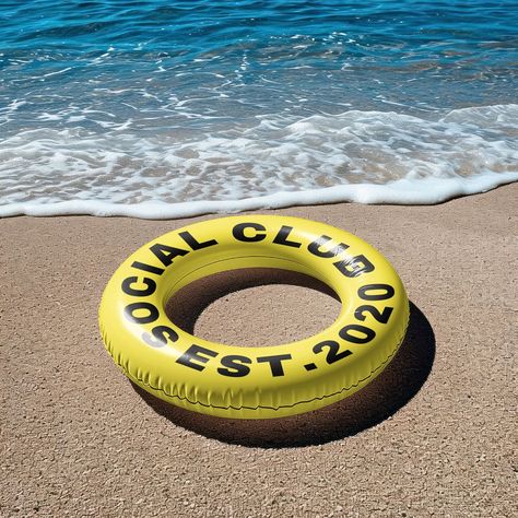 Yellow swim ring mockup, editable design | free image by rawpixel.com / north Water Tube, Swim Ring, Beach Water, Awesome Designs, Best Templates, Mockup Psd, Social Media Template, Mockup Design, Free Png