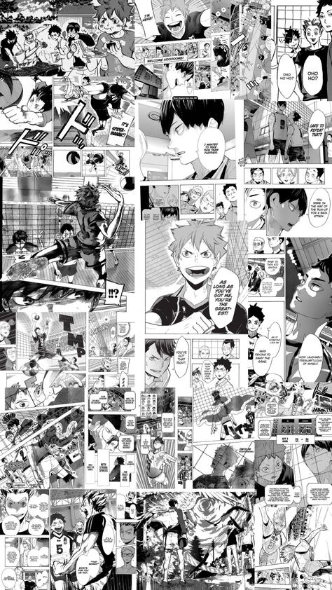 Haikyuu Manga Wallpaper Aesthetic, Anime Comic Wallpapers Aesthetic, Haikyu Manga Wallpaper, Anime Comic Background, Haikyuu Manga Wallpaper, Manga Collage Wallpaper, Haikyuu Wallpaper Aesthetic, Haikyuu Aesthetic Wallpaper, Haikyuu Comic