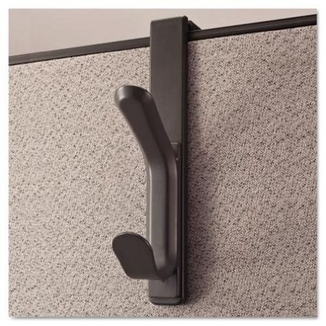 Use this easy coat hook to keep your things off your chair. | 54 Ways To Make Your Cubicle Suck Less Cubical Ideas, Cute Cubicle, Work Cubicle Decor, Cubicle Accessories, Cube Decor, Cubicle Design, Cubicle Wall, Cubicle Makeover, Work Cubicle