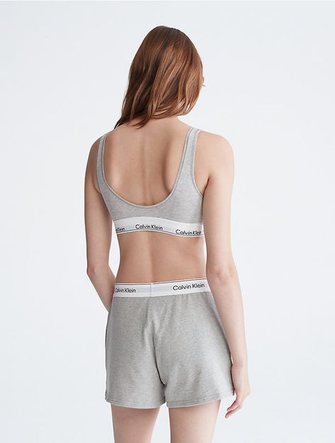 Modern Cotton Lounge Sleep Shorts, Grey Heather Calvin Klein Pajamas, Desired Wardrobe, Women's Pajamas, Sleep Shorts, Sleepwear & Loungewear, Classic Logo, Sustainable Design, Sleepwear Women, Pajamas Women