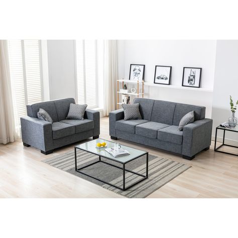 This sofa set is a perfect addition to your living room. Whether you host a party to your guests, or you desire adequate spaces for your family members, this sofa set will fulfill your needs. Gray Sofa Living Room Target, Grey Flooring Living Room Sofas, Sofa Set For Small Living Room, Living Room Sofa Design Small Spaces, Couches Living Room Small Spaces, Hall Sofa Design, Simple Sofa Design, Small Couches Living Room, Sofa Designs For Living Room