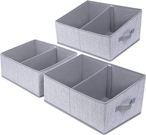 Amazon.com: DIMJ Closet Baskets, 3 Packs Trapezoid Storage Bins, Foldable Fabric Baskets for Clothes, Baby Toiletry, Toys, Towel, DVD, Book : Home & Kitchen Closet Bins For Clothes, Sala Industrial, Closet Baskets, Cube Organizer Bins, Foldable Closet, Closet Storage Bins, Fabric Storage Cubes, Book Bins, Baskets For Shelves