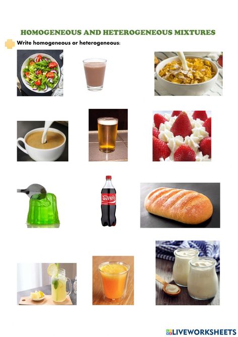 Homogeneous Mixture Picture, Homogenous And Heterogeneous Mixtures, Homogeneous Examples, Homogeneous And Heterogeneous Mixtures, Examples Of Mixtures, Spicy Salad Dressing, Heterogeneous Mixture, Homogeneous Mixture, Third Grade Worksheets