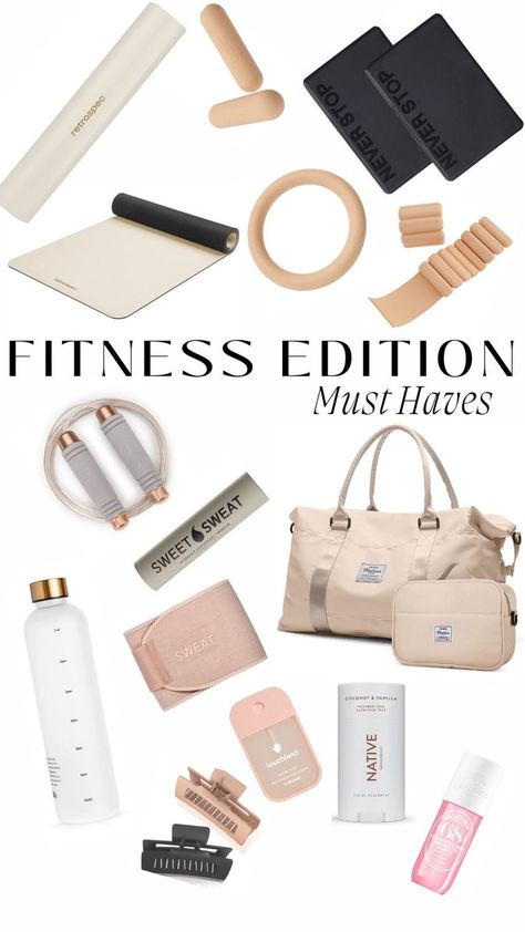 Fitness Equipment Aesthetic, Amazon Fitness Finds, Amazon Workout Must Haves, Wellness Must Haves, Amazon Fitness Must Haves, Gym Must Haves For Women, Amazon Finds Aesthetic, Workout Must Haves, Fitness Must Haves