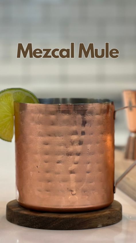 Mezcal Mule Mango Mule, Mezcal Mule, Mule Cocktail, Mule Recipe, Beer Shop, Candied Ginger, Copper Mugs, Breakfast Drink, Mixed Drinks Recipes