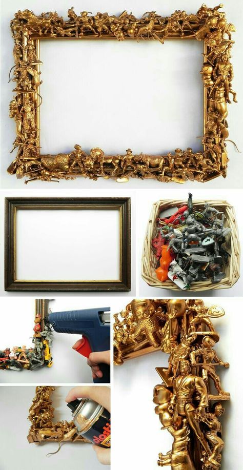 Cadre Photo Diy, Picture Frame Diy, Projek Diy, Diy Para A Casa, Diy Photo Frames, Hemma Diy, Frame Diy, Diy Casa, Diy Picture Frames