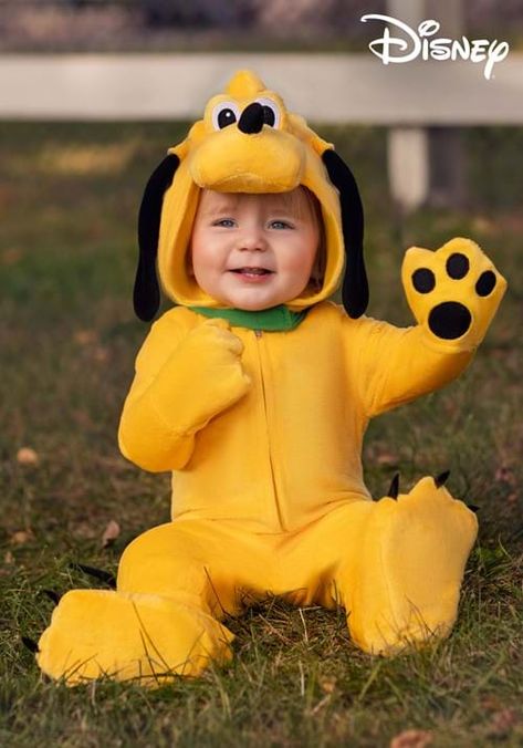 Disney Pluto Costume for Infants: Hooded jumpsuit with a pair of booties for an adorable look. Toddler And Dog Halloween Costumes, Infant Boy Halloween Costume, Mickey Mouse Family Costume, 6 Month Old Halloween Costume, Baby Boy Costume Ideas, Halloween Costumes Baby Boy, Mickey Mouse Toddler Costume, Baby Boy Halloween Costumes, Pluto Costume