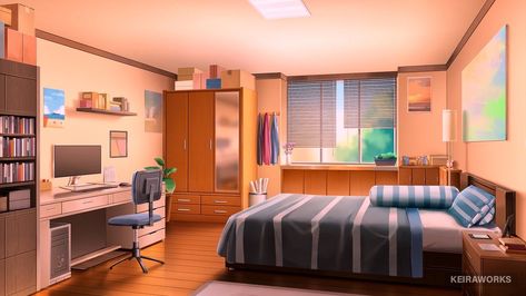 Anime Backgrounds Bedroom, Gacha Fond, Anime Bedroom Background, Bedroom Backgrounds, Home Building Kits, Anime Bedroom Ideas, Anime Bedroom, Background Bedroom, Fairy Bedroom