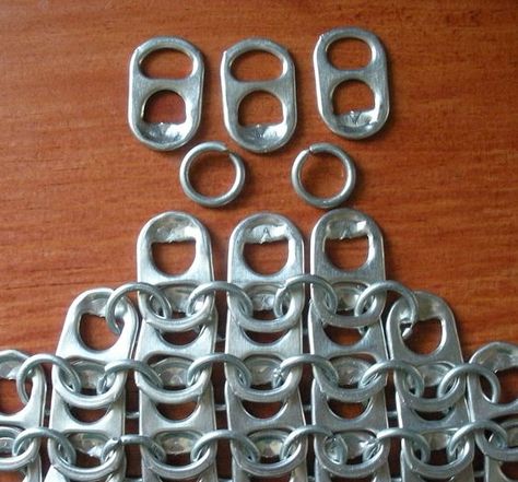 Soda Tab Top Painting Canvas Crafts, Soda Tab Crafts, Pop Can Tabs, Tab Crafts, Can Tab Crafts, Chainmail Patterns, Soda Can Tabs, Pop Tab Crafts, Soda Tab