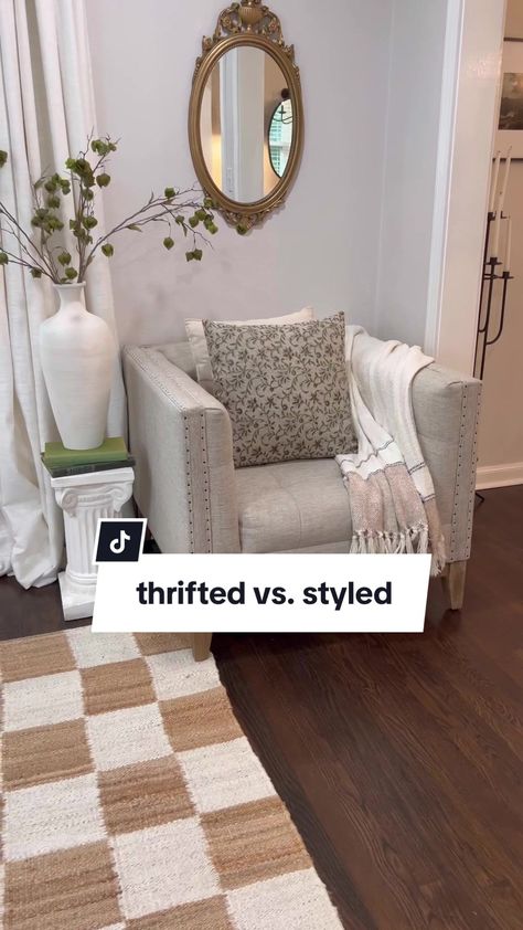 thrifted home decor versus how i styled it — lots of vintage mixed wit... | thrifted vs styled | TikTok What I Thrifted Vs How I Styled It, Thrifted Vs Styled Decor, Thrifted Vs Styled, Modern Traditional Style, Diy Paint Projects, Thrifted Home, Thrifted Home Decor, Christmas Decor Inspiration, Traditional Styles