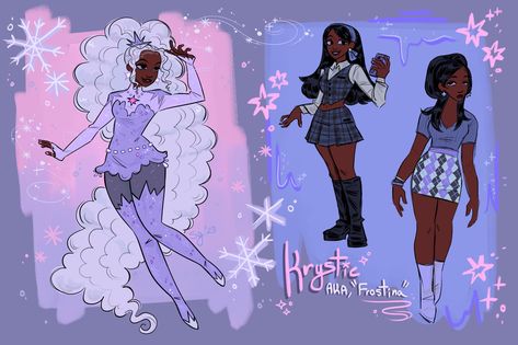 Princess Oc, Magical Girl Aesthetic, Black Princess, Ice Princess, Black Anime Characters, Black Art Pictures, Girls Cartoon Art, Black Women Art, Character Design Inspiration