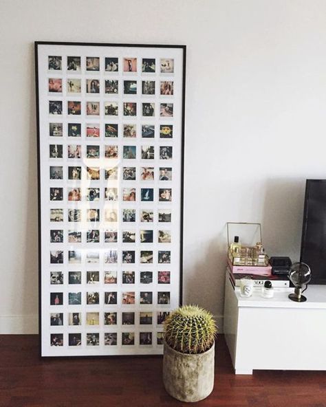 DIY Instax Polaroid Framed Collage Instax Ideas, Big Beautiful Houses, Polaroid Display, Instax Polaroid, Juniper Home, Polaroid Wall, Hemma Diy, Decoration Photo, Gallery Wall Decor