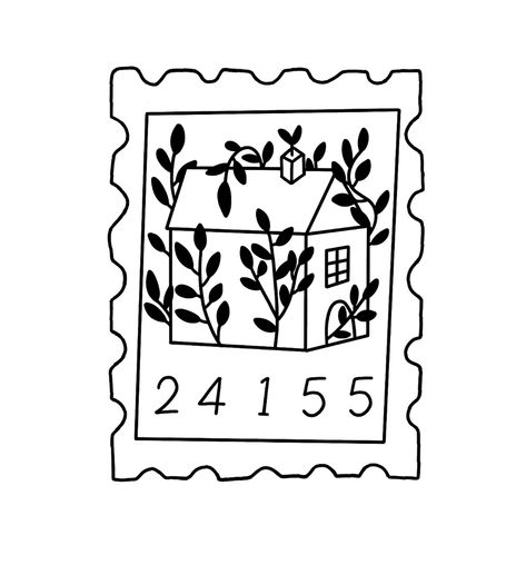 Post Stamp Tattoo, House Tattoo, Stamp Tattoo, Home Tattoo, Post Stamp, Tatting, Tattoo Ideas, Stamp, Tattoos