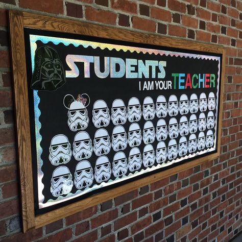 Star Wars Bulletin Board, Star Wars Classroom Theme, Year Board, Star Wars Font, Star Wars Classroom, 90s Couples, Class Bulletin Boards, Classroom Transformation, Class Theme