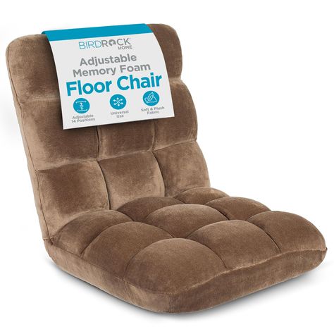 PRICES MAY VARY. ADJUSTABLE 14-POSITION DESIGN: This memory foam floor chair can be easily adjusted into 14 different positions, allowing you to lay flat for naps, lounge for movies, or sit upright for games and reading. COMFORTABLE MEMORY FOAM: High-quality chopped memory foam conforms to your body, providing a ideal seat on any floor. Dimensions when flat: 21.25” W x 41.25” D x 6” H. VERSATILE USE: Ideal for kids and teenagers, this chair is can be used for gaming, reading, meditation, or as e Reading Corner Bedroom Kids, Kids Room Reading Corner, Cozy Floor Seating, Kids Reading Corner, Sensory Corner, Playroom Chairs, Kids Lounge Chair, Floor Chairs, Reading Nook Decor