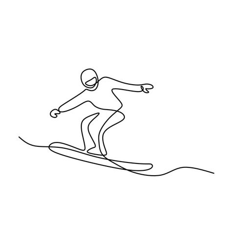 Ski Line Art, Snowboard Drawing, Snowboarding Art, Winter Tattoos, Snowboarding Tattoo, Snowboard Tattoo, Outline Ideas, One Continuous Line Drawing, Winter Lifestyle