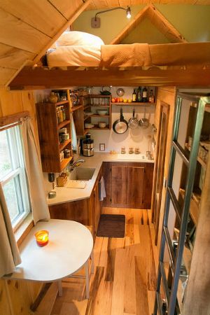 Tiny Home Living - Lofted Bed Tiny House Interior Design, Wind River, Tiny House Inspiration, Casa Container, Tiny Cabin, Tiny House Movement, Tiny Spaces, Tiny House Interior, Tiny House Cabin