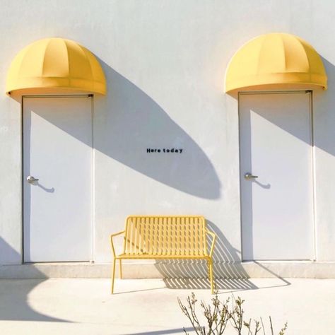 Yellow Cafe Interior, Yellow Coffee Shop, Minimalist Fashion Korean, Dark Pastel, Lemon Color, Bakery Design Interior, Pale White, Cafe Shop Design, Coffee Shop Aesthetic