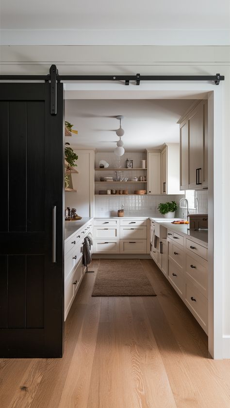 21 Hidden Pantry Ideas for Walk-In, Small Spaces, Modern Kitchen Cabinets & DIY Layouts Hidden Pantry Ideas, Double Door Pantry, Small Pantry Closet, Small Walk In Pantry, House Flips, Basement Steps, Hidden Pantry, Kitchen Cabinets Diy, Pantry Remodel