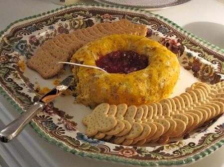 Famous Cheese Ring Recipe Cheese Ring With Strawberry Preserves, Cheese Ring, Cheese Mold, Strawberry Preserves, Cheese Ball Recipes, Snack Dip, Famous Recipe, Cheese Dishes, Cheese Appetizers