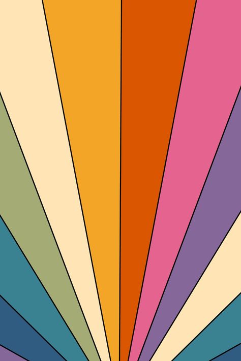 Groovy 60s Aesthetic, 1970s Wallpaper Vintage Wallpapers, Wavy Colors Background, Retro Abstract Pattern, Retro Color Aesthetic, 60s Groovy Art, 1970s Colour Palette, 70s Rainbow Aesthetic, 70s Groovy Pattern