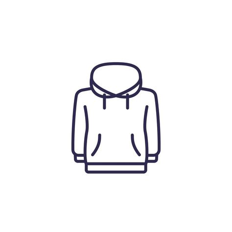 hoodie line icon on white.eps Hoodie Logo Design Ideas, Hoodie Logo Design, Hoodie Clipart, Hoodie Icon, Ux App Design, Logo Pants, Hoodie Drawing, Iphone Instagram, Hoodie Logo