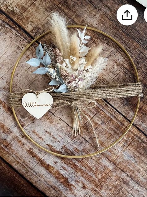 Dried Flowers Gift, Wreath Dried Flowers, Diy Fleur, Deco Champetre, Fleurs Diy, Dried Flower Wreaths, Deco Nature, Vintage Decoration, Flowers Gift