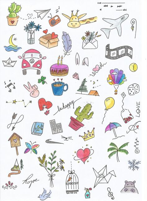 little easy drawings, sketches, illustrations, symbols, bullet journal ideas, doodles, fun drawings, pencil coloring, clipart, misc Journal Drawings Doodles Aesthetic, Simple Art For Journal, Fun Simple Doodles, Easy Highlighter Doodles, Personality Doodles, Boho Doodles Easy, Bujo Doodles Simple, Page Fillers Doodle, Quick Doodles Easy