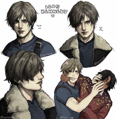 Leon Scott, Resident Evil Collection, Resident Evil Game, Resident Evil Leon, Fictional Men, Evil Anime, Fav Characters, Sunflower Print, Pics Art