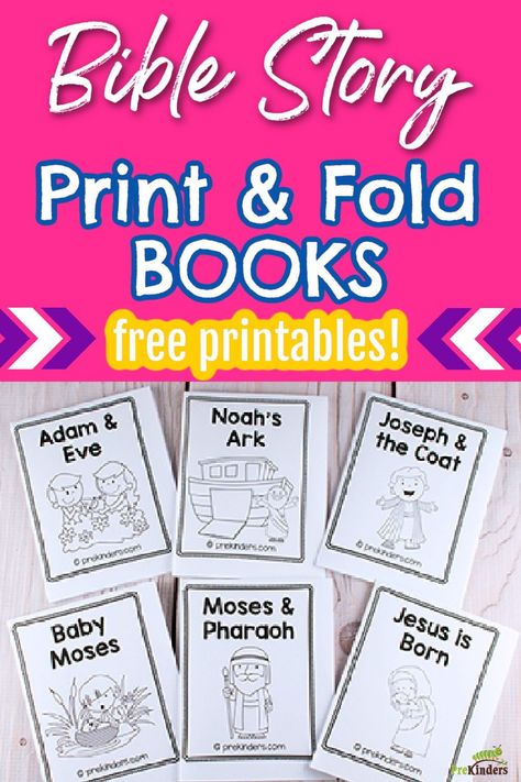 These Bible Story Print & Fold books by PreKinders are quick and easy to prepare for your Jewish or Christian preschool program. Print & Fold books are a great way to communicate with parents the Bible story their children have been learning in class. Preschool Skills, Preschool Program, Preschool Bible Lessons, Christian Preschool, David Goliath, Morning Basket, Preschool Rooms, Nursery Decorations, Free Preschool Printables