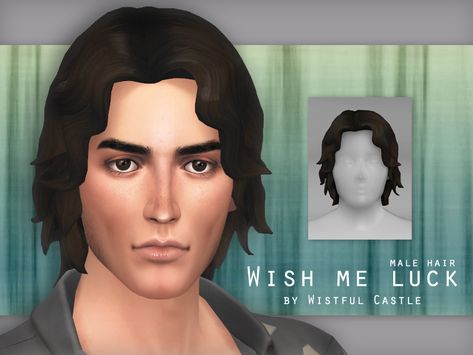 Sims 4 Medium Hair, Maxis Match Male Hair, Sims 4 Men Cc, Maxis Match Male, Hair Ts4, Boys Hair, Male Hair, Wish Me Luck, Sims 4 Update