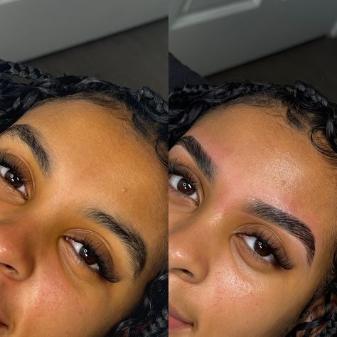 Before & afters are my fav ! ✨ Service : Lamination 🤍 . Interested in this service ? DM or text us 9293353815 for more info 📲 . COMMENT if you love these ! SHARE if you also love these 😅 SAVE as inspo for your next appointment ✨ . . #brows #newyorkbrows #nycbrows #browlamination #eyebrows #browmapping #hybridbrows #browartist #browspecialist #browsworldwide #queensbrows #browsinqueensny #browgoals Threaded Eyebrows, Brow Technician, Brow Studio, Makeup Inspired, Brow Artist, Queens Ny, Brow Lamination, If You Love, Eyebrows