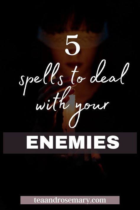 These are 5 of my favorite witchcraft spells for beginners when dealing with enemies #spellsforbeginners #witchcraftspells Witchcraft For Enemies, Binding Spell Enemies, Hexes For Enemies, Revenge Spells Enemies, Real Witchcraft, Magic Tea, Spells That Actually Work, Dark Psychology, Spells That Really Work