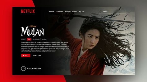 Netflix Landing Page UI Design Netflix Home Page Template, Netflix Layout, Netflix Home Page, Ticket Cinema, Landing Page Ui Design, Website Responsive, Business Books Worth Reading, Landing Page Ui, Netflix Home